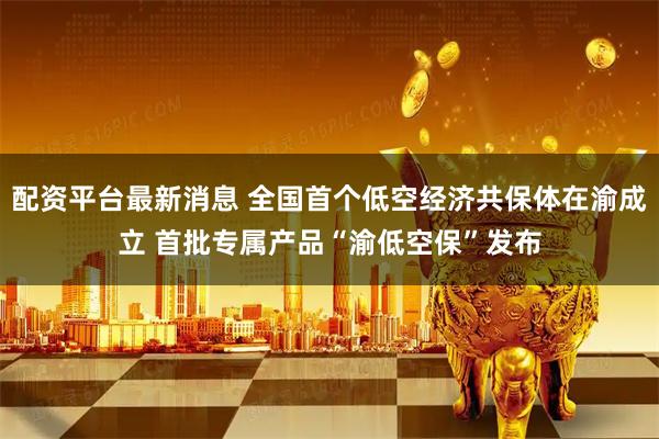 配资平台最新消息 全国首个低空经济共保体在渝成立 首批专属产品“渝低空保”发布